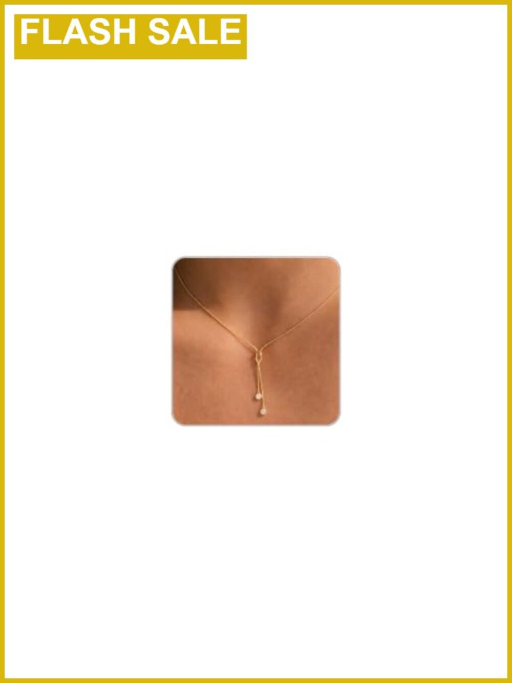 Dainty 14K Gold Plated Lariat Y-Necklace